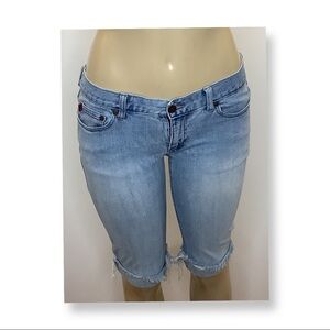 Y2K Tilt cuffed frayed hem jeans shorts size 7